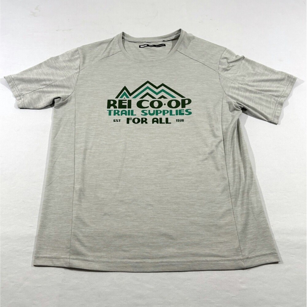 REI Co-Op T-Shirt Mens Gray Active Trail Supplies for All Performance Tee Sz M